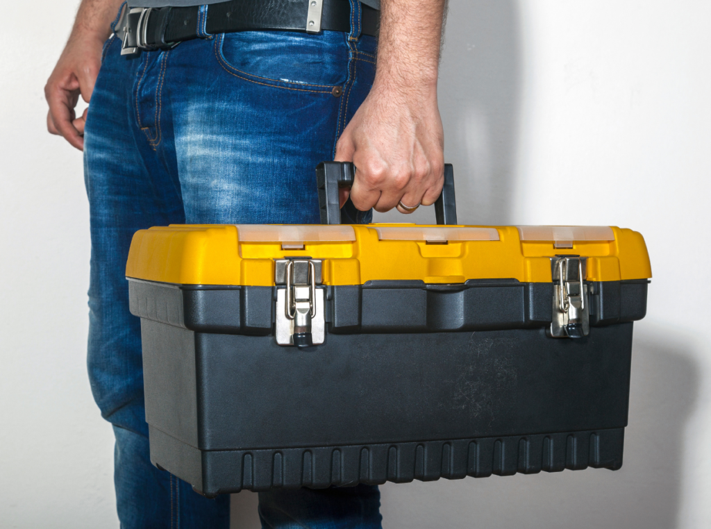 repairman with a toolbox